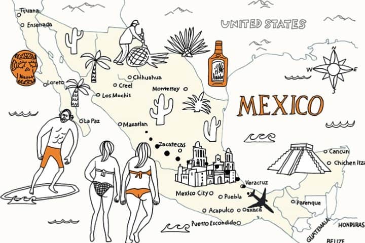Mapa México. Foto: Nobuo Suzuki Ruta Guadalajara Tuxtla Gutiérrez con Volaris