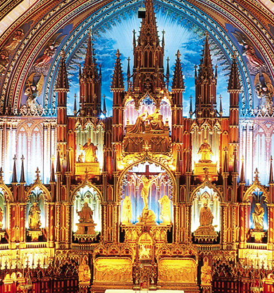 Iglesia Notre Dame en Montreal. Foto Pinterest.
