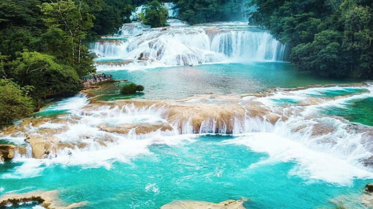 Cascadas agua azul en Chiapas. Foto VisitaChiapas.