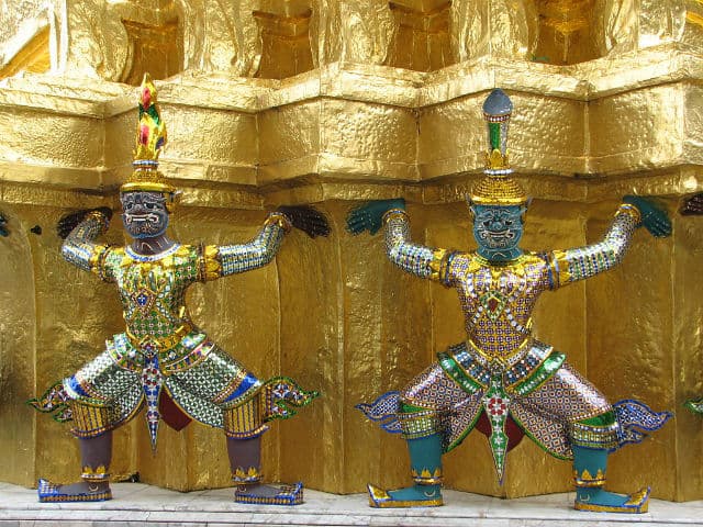 Screen (painted on Plate of Glass in Chinese Style in wat Phra Kaew Museum (Royal Palace).