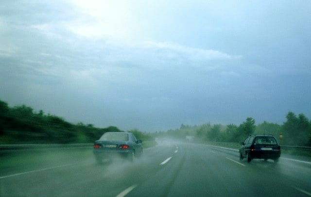 Motorway, bad weather