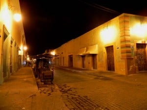 Dolores Hidalgo calles de noche. Foto: Archivo