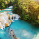 Cascada de agua azul. Imagen: Chiapas. Archivo