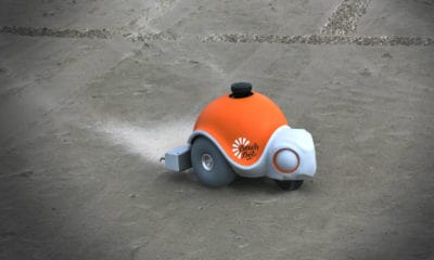 Portada.BeachBot el robot que dibuja en la playa.Foto.Okdiario