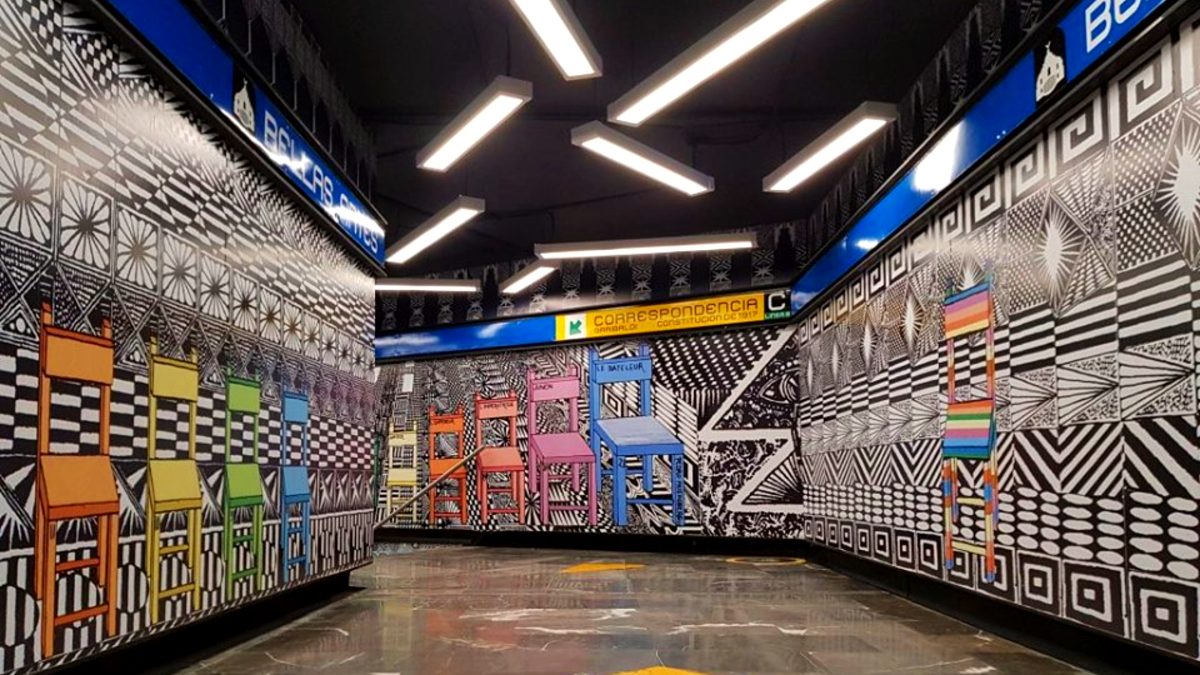 Obras de arte en el metro de la CDMX. Foto_ MXcity