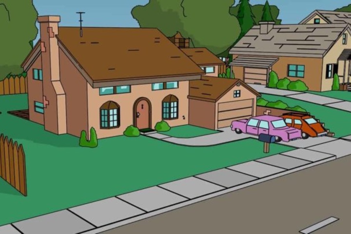 Casas de caricatura. Foto_ Los Simpsons