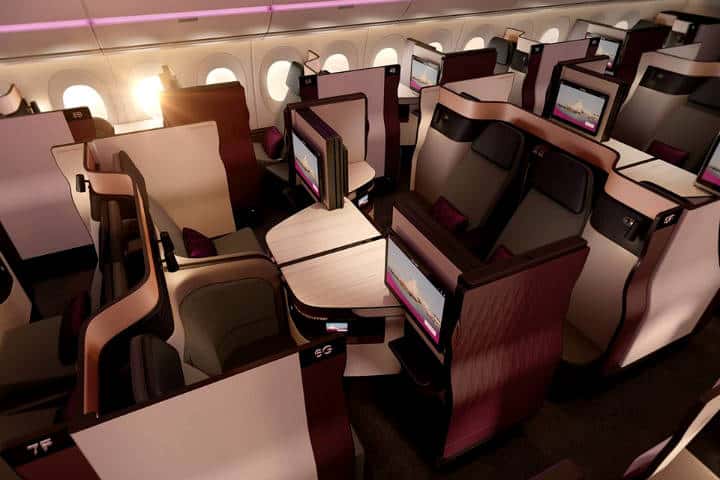 Business Class Qatar Airways Qsuite Foto QA 1