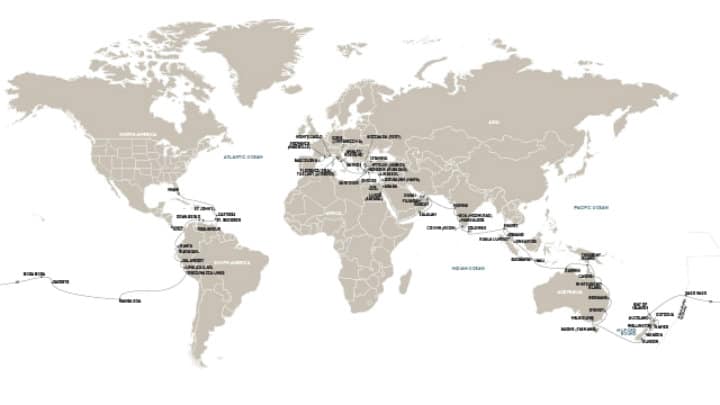 Crucero alrededor del mundo Mapa Foto RSSC