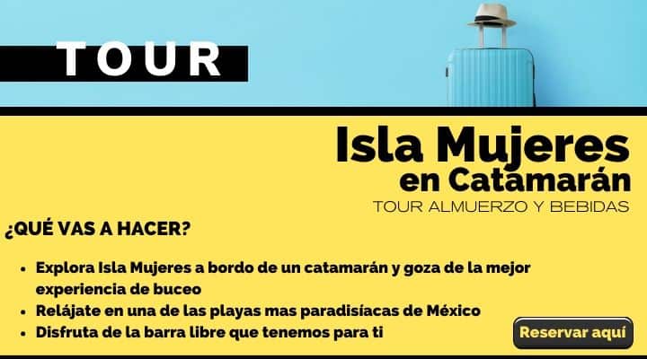 Tour Isla Mujeres día completo en catamarán. Arte El Souvenir