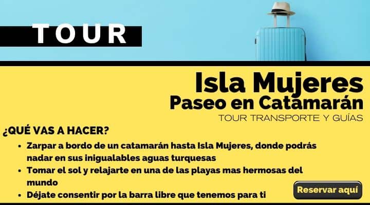 Tour Isla Mujeres, paseo en catamarán. Arte El Souvenir