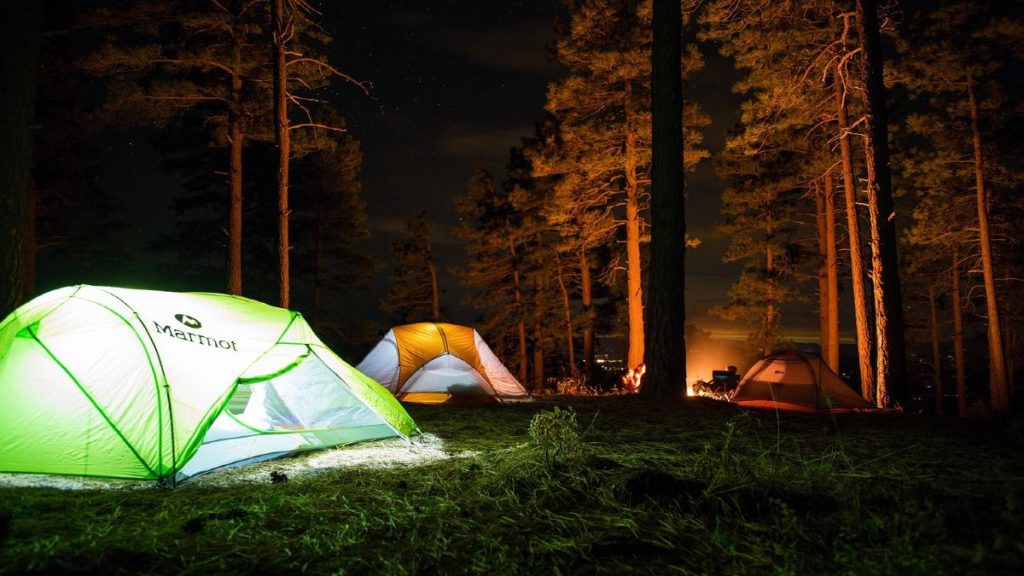 Consejos para acampar en el bosque. Foto Stock Snap.