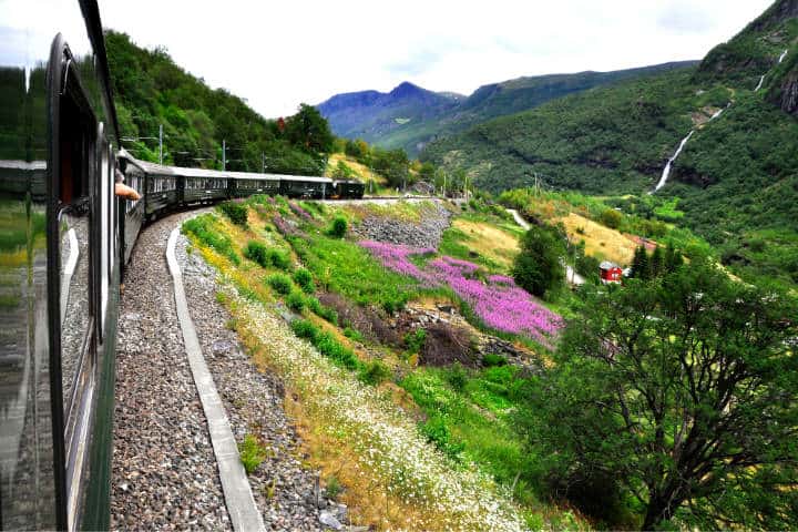 Fiordons noruegos en tren Foto Werner Bayer