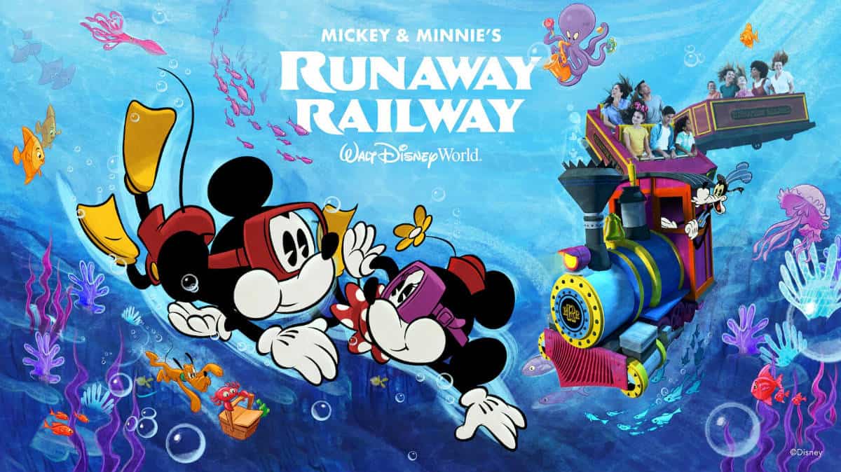 Portada. Mickey & Minnie's Runaway Railway. E.E.U.U. Imagen Walt Disney World