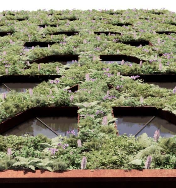 Fachada de 400 plantas del hotel Citicape House Foto Sheppard Robson