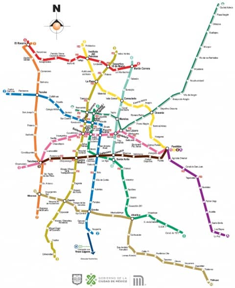 Mapa del Metro de la Ciudad de México