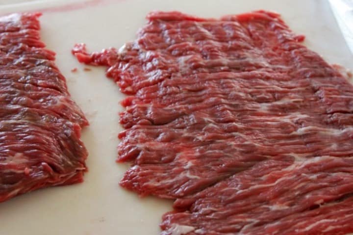Corte de carne para la receta de carne tampiqueña Foto Mamá latina tips