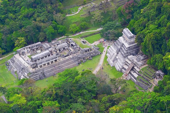 Palenque vista desde un Dron. Foto: Gobierno de México.