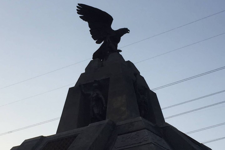 Águila en la cima del monumento. Foto: Local.mx