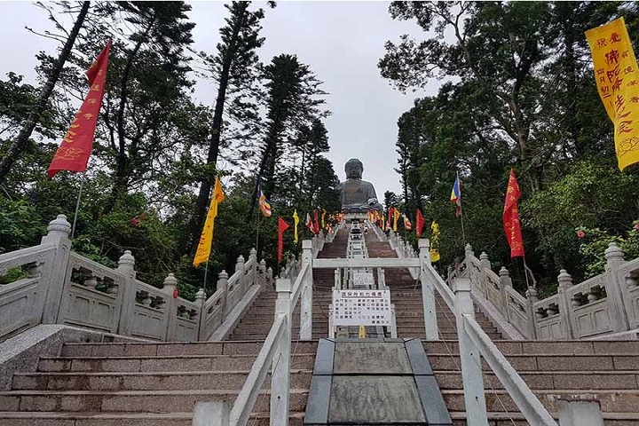 Desde aquí se ven demasiados pero una vez que subas al Buda Tian Tan verás que fueron pocos. Foto: Medio Penique