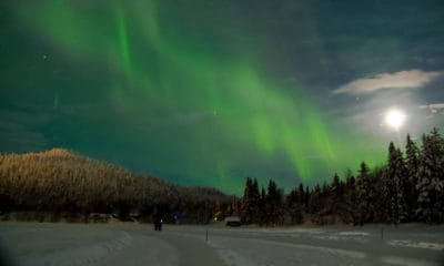 Auroras boreales en Levi, Finlandia. Foto: Archivo