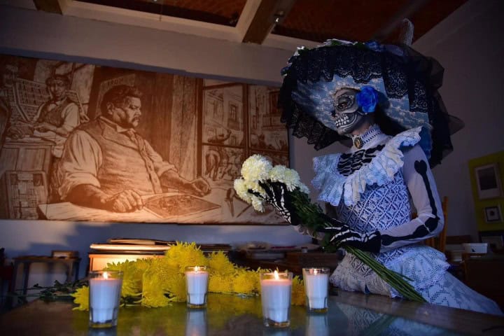 5. Pequeño altar en el Museo de Guadalupe Posada. Foto - Noticias 2.9 (Facebook)