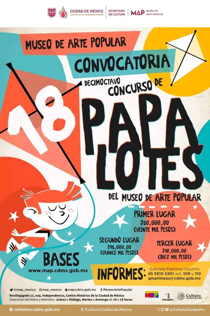 5. Convocatoria del Concurso de Papalotes 2025. Foto - Museo de Arte Popular (X)