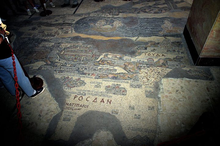 8. Mapa de Madaba en Iglesia de San Jorge. Foto - La Brújla Verde