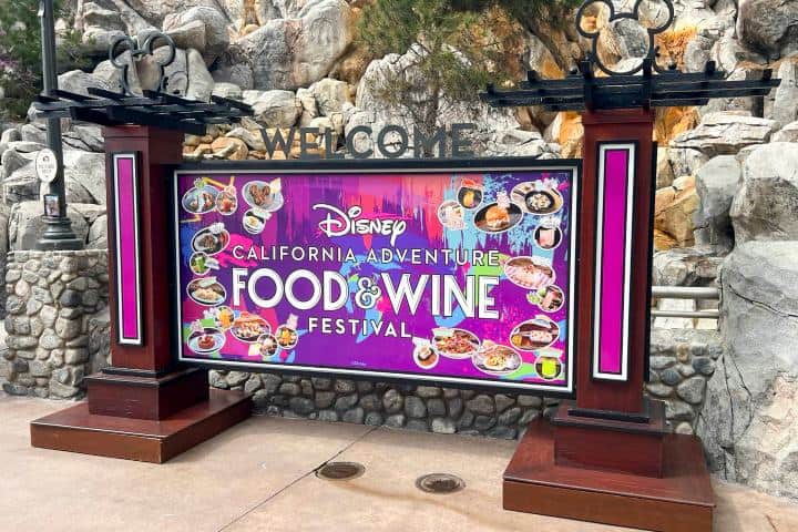 1. Anuncio del Food and Wine (Festival de Comida y Vino) de Disney. Foto - Disney Food Blog