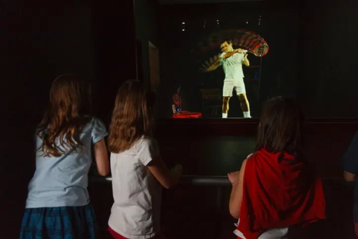 4. Holograma de Roger Federer en el Salón Internacional de la Fama del Tenis. Foto - International Tennis Hall of Fame