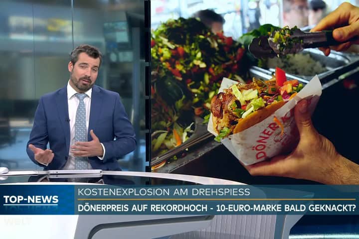 15. WELT, noticiero alemán hablando sobre los costos de los kebabs. Foto - WRLT (YouTube)