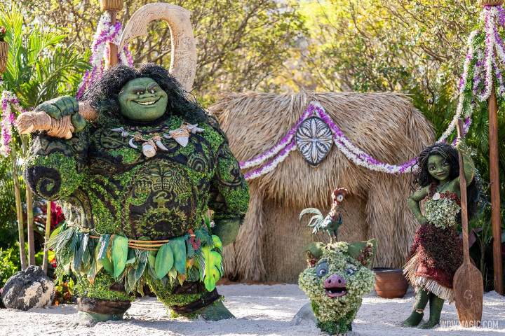 2. Topiarios de Moana en el Festival de Flores y Jardines de Disney. Foto - @wdwmagic (X)