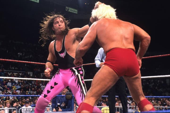 7. (De izquierda a derecha) Bret Hart y Ric Flair. Foto - CrazyTights