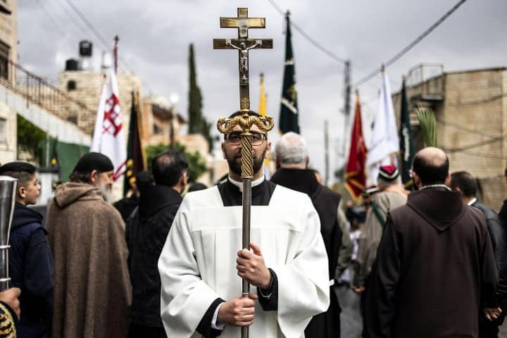10. Procesión en el Monte de los Olivos. Foto - Getty Images