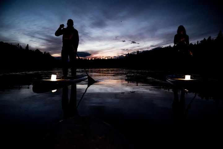 2. Astroturismo en paddle surf en Lac Provost, Quebec. Foto - Parque Nacional de Mont-Tremblant (Facebook)