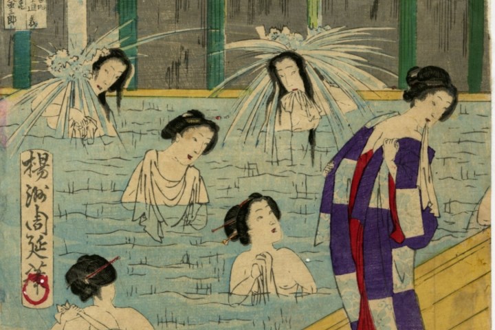 3. Una imagen de la prosperidad de Ikaho Onsen de 1879. Foto - 浮世絵ぎゃらりい秋華洞 (Galería Ukiyoe Shukado)