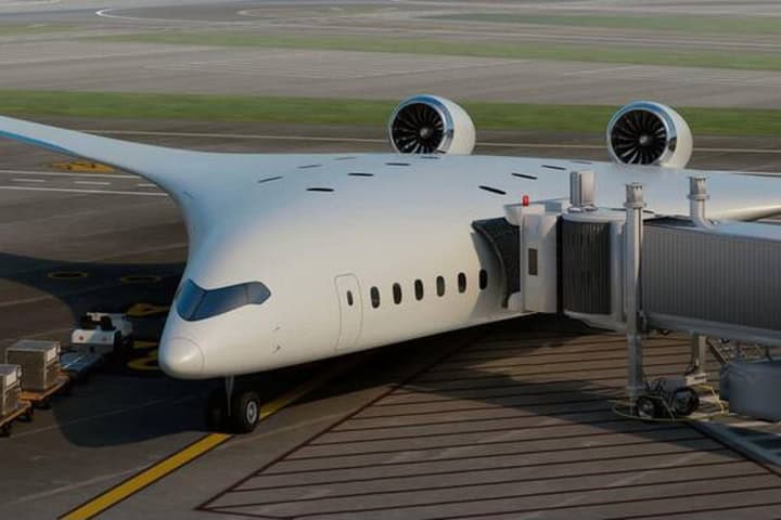 4. Concepto de avión de JetZero en zona de abordaje. Foto - Alamy