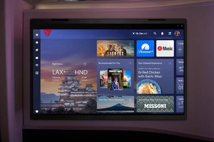 5. Pantalla de asiento en vuelo de Delta. Foto - Delta News Hub