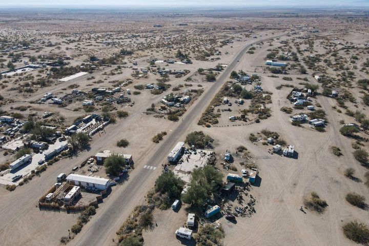 6. Vista aérea de Slab City. Foto - Alamy