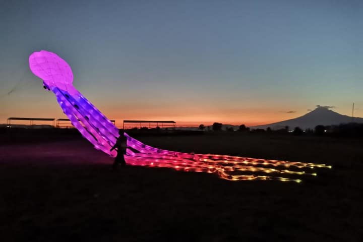 6. Papalotes por la noche, en el primer festival. Foto - adcolima