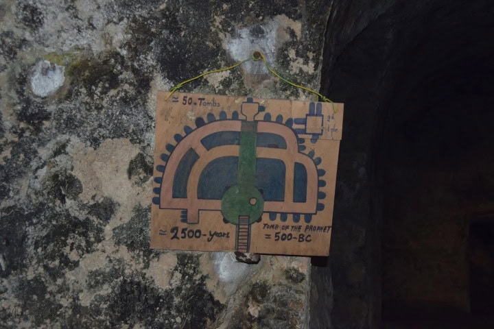 8. Mapa en la Tumba de los Profetas. Foto - Jerozolima - Góra Oliwna