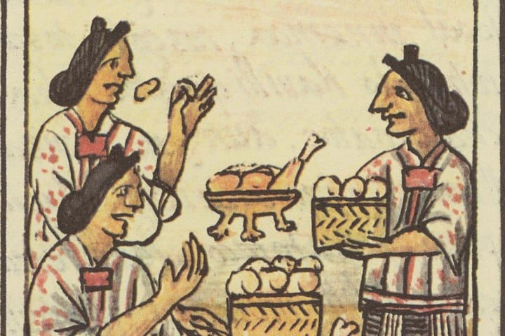 2. Ilustración de festín indígena. Foto - Wikimedia Commons