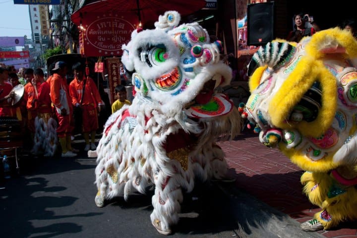 4. La Danza del León en el Año Nuevo Chino en Bangkok. Foto - Getty Images