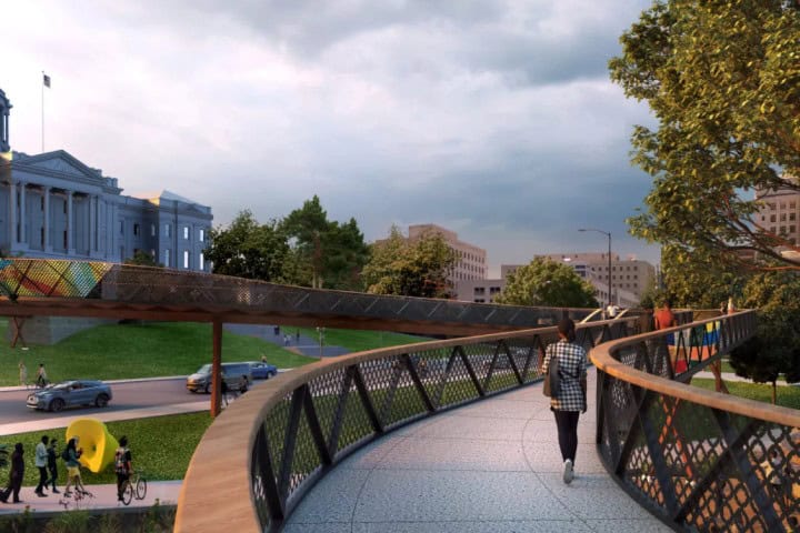 5. Concepto artístico de nuevo puente peatonal. Foto - The Denver Post