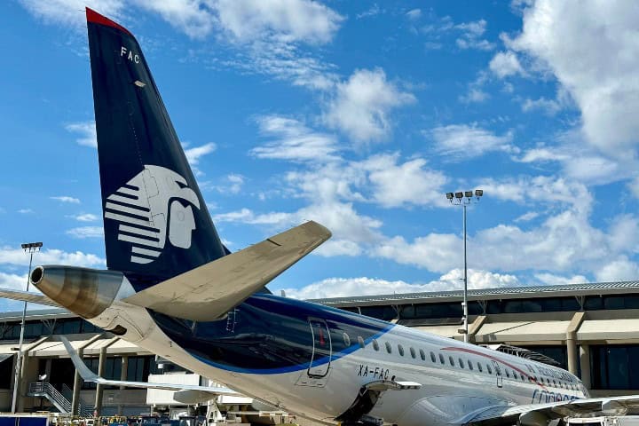 18. Avión de Aeromexico en el Aeropuerto Internacional de Tampa. Foto - @FlyTPA (X)