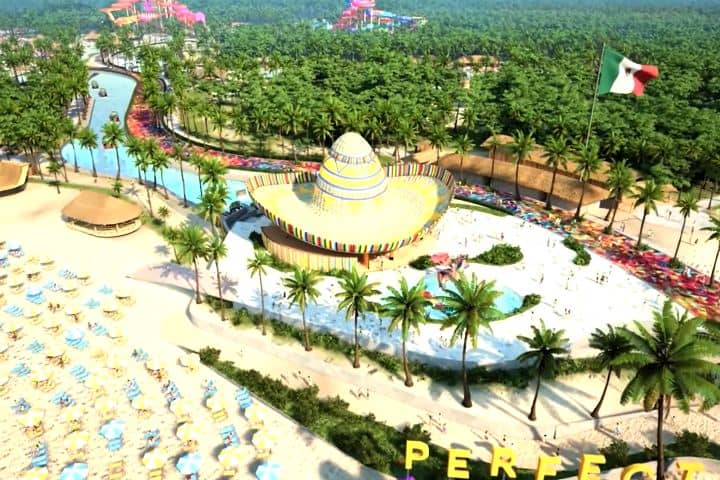 4. Concepto artístico de Tipsy Sombrero Bar, el sombrero gigante de Perfect Day Mexico. Foto - Travel Planners & micrucero.com (Facebook)