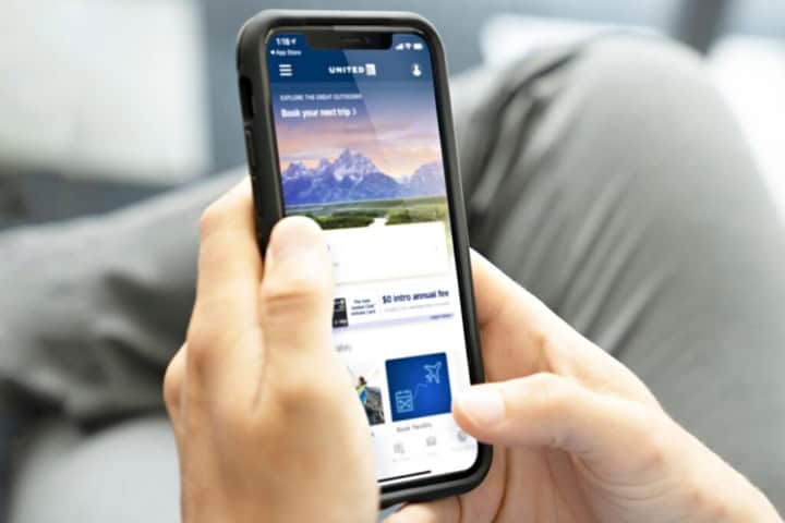 4. App de United Airlines. Foto - techfortravel.co.uk