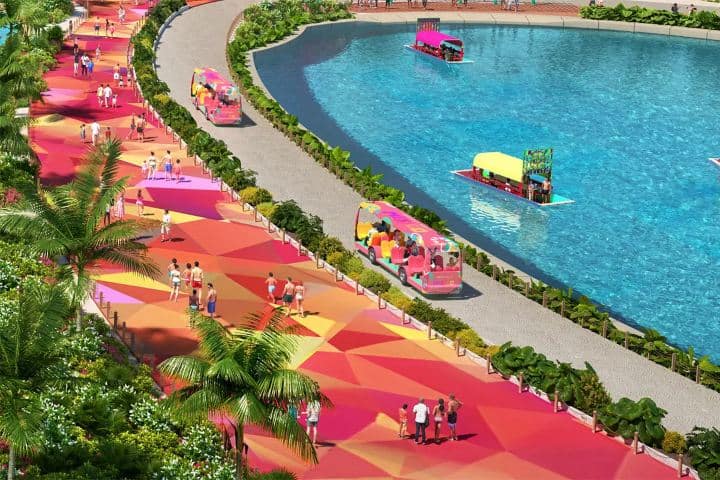 5. Concepto artístico de trajineras en Perfect Day Mexico. Foto - Royal Caribbean Blog