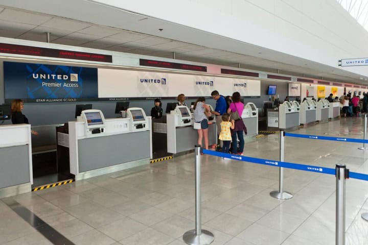 5. Mostrador de United en el Aeropuerto Internacional BWI. Foto - Alamy
