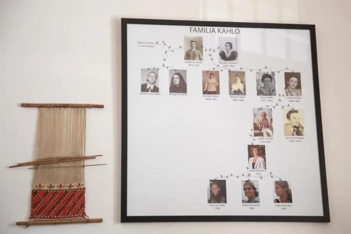 5. Árbol genealógico de la familia Kahlo en la Casa Roja. Foto - elnorte