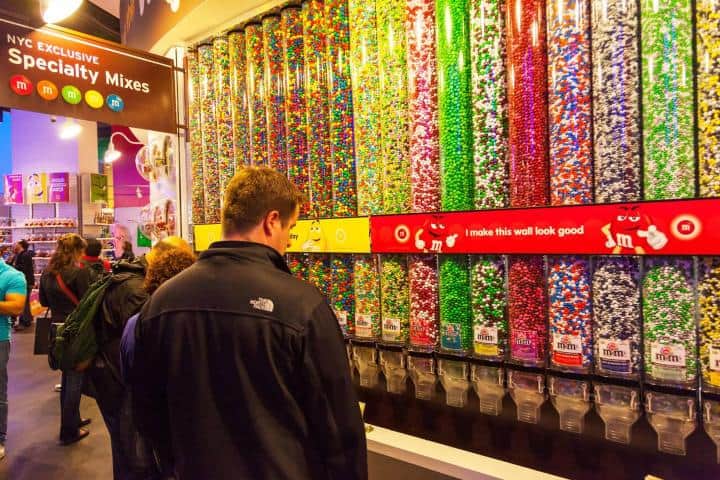 5. Pared de M&M's. Foto - Alamy